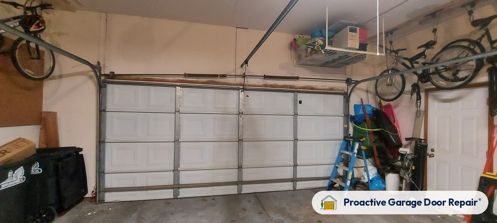 Inside view of a garage door after a Proactive Garage Door Repair visit