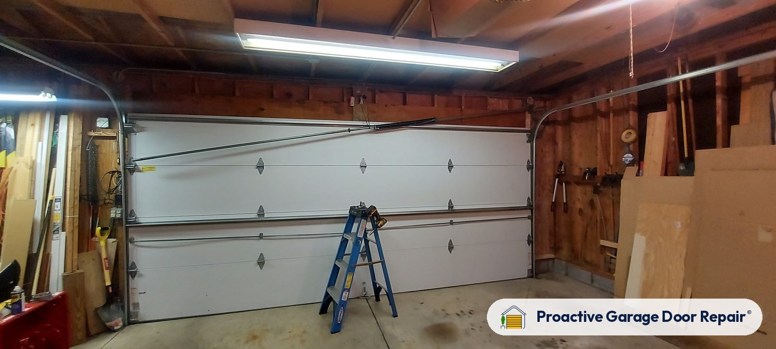 Inside view of a garage door after a Proactive Garage Door Repair visit