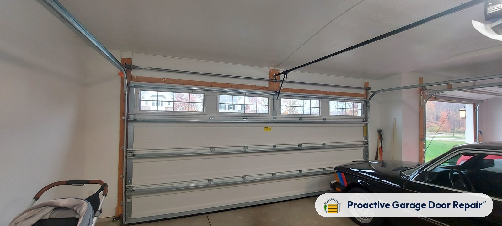 Inside view of a garage door after a Proactive Garage Door Repair visit