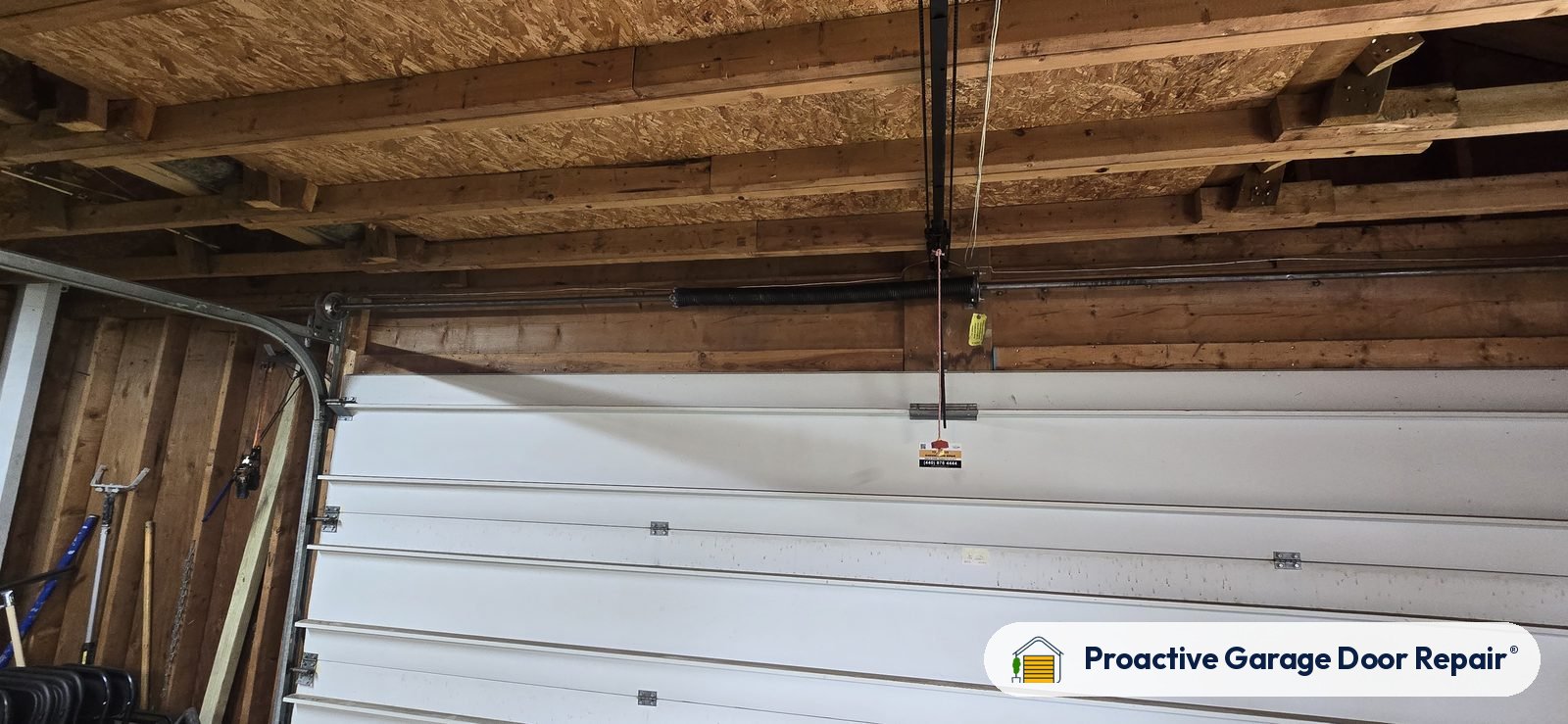 Inside view of a garage door after a Proactive Garage Door Repair visit, photo 2