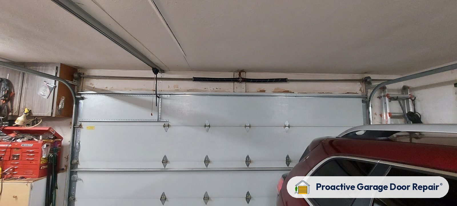 Inside view of a garage door after a Proactive Garage Door Repair visit