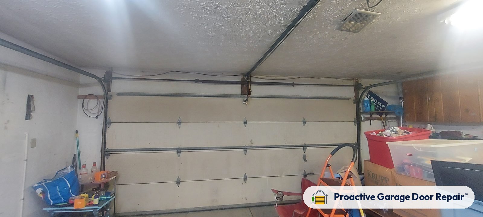 Inside view of a garage door after a Proactive Garage Door Repair visit, photo 2