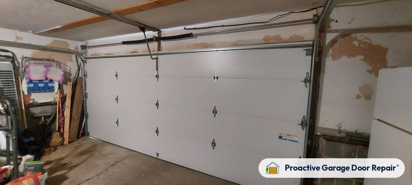 Inside view of a garage door after a Proactive Garage Door Repair visit