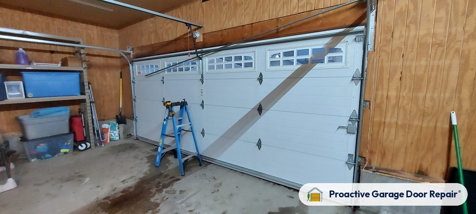 Inside view of a garage door after a Proactive Garage Door Repair visit in Alliance, Ohio