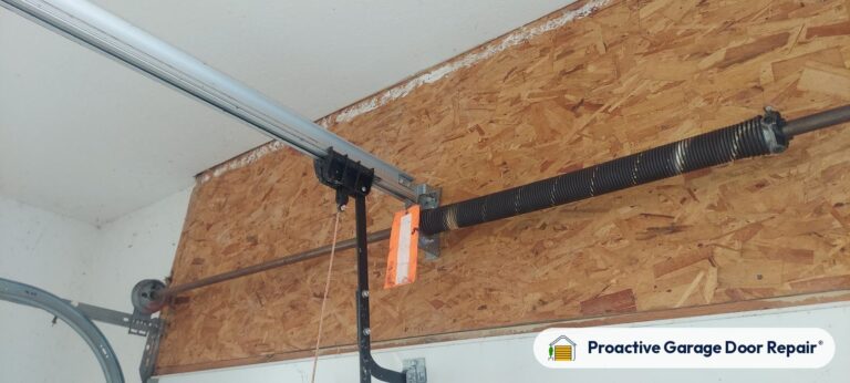 New garage door torsion spring installed by Proactive Garage Door Repair