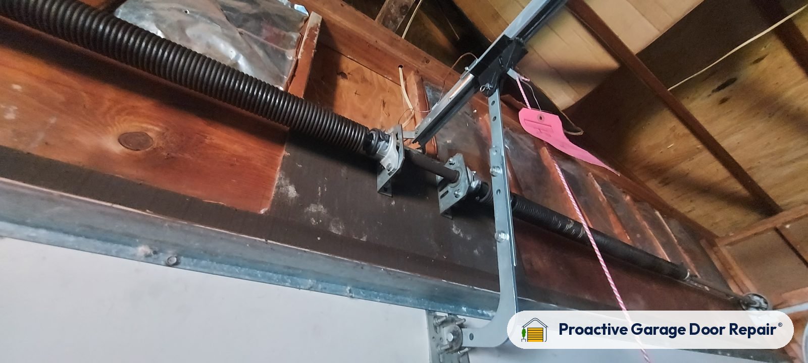 Garage door spring replacement job by Proactive Garage Door Repair