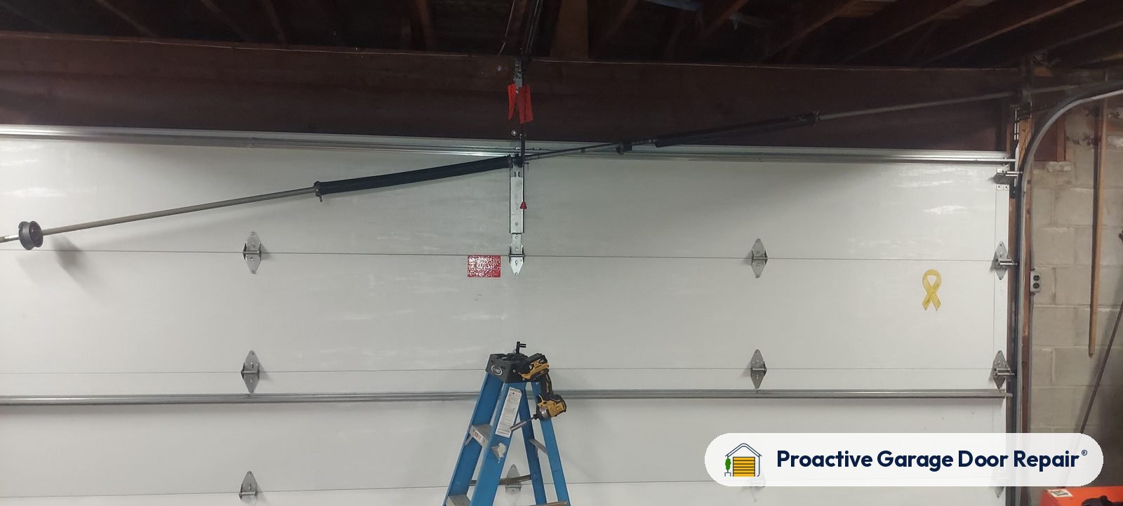 Garage door spring replacement job by Proactive Garage Door Repair