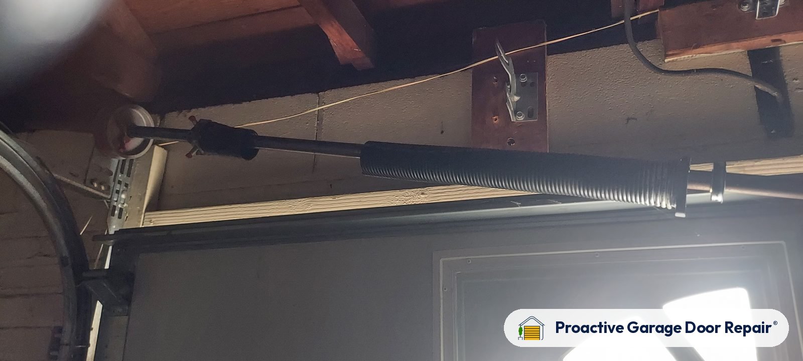 Garage door spring replacement job by Proactive Garage Door Repair