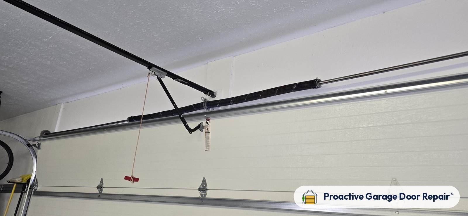 Garage door spring replacement job by Proactive Garage Door Repair