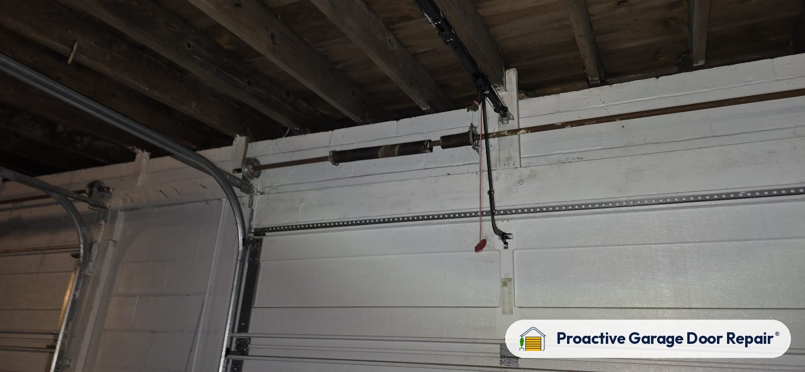 Garage door spring replacement job by Proactive Garage Door Repair