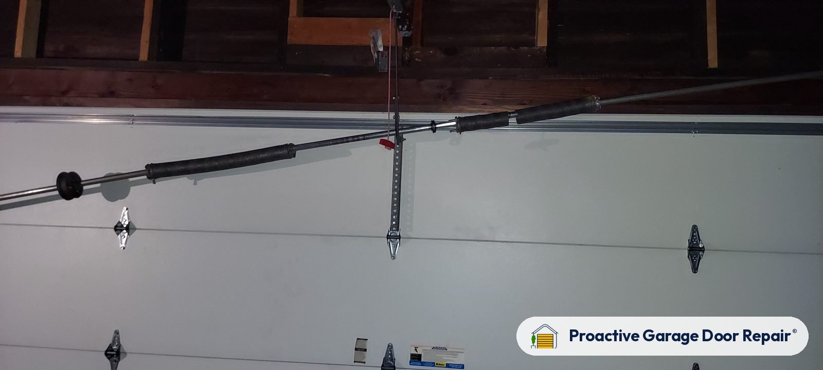 Garage door spring replacement job by Proactive Garage Door Repair in Coventry Township, Ohio