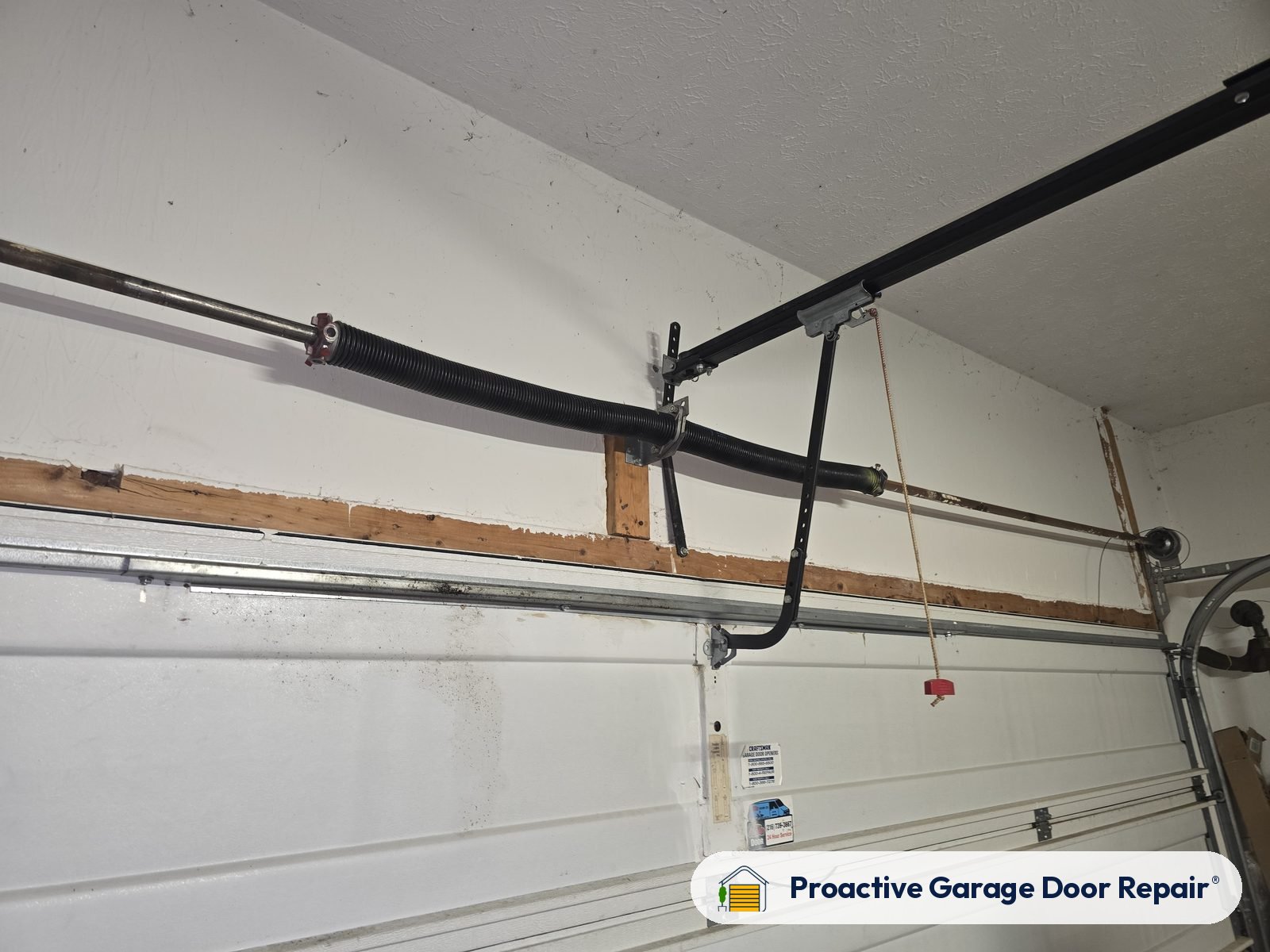 Garage door spring replacement job by Proactive Garage Door Repair in Middleburg Heights, Ohio