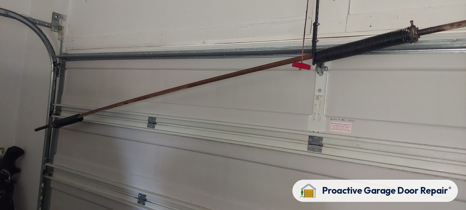 Garage door springs replaced and adjusted by Proactive Garage Door Repair