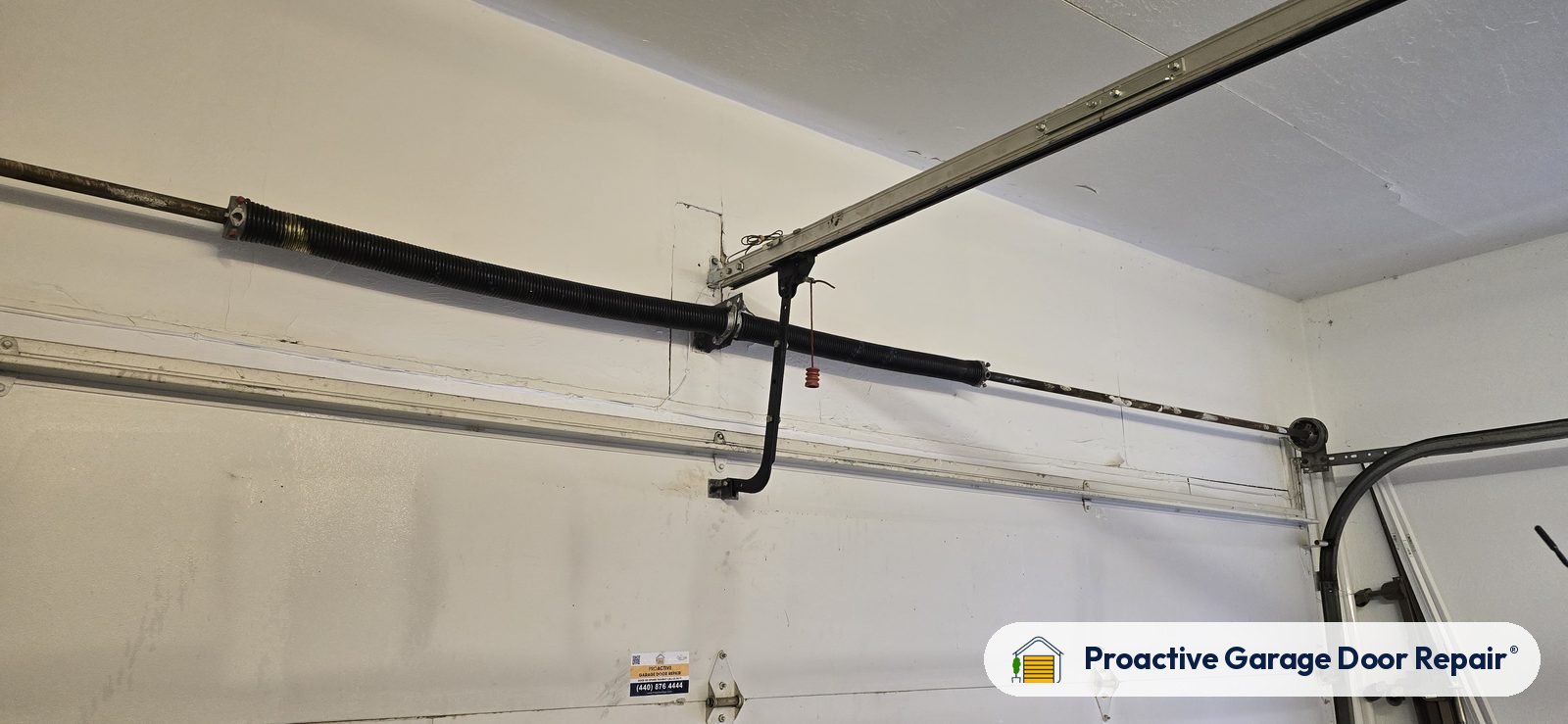 Garage door springs replaced and adjusted by Proactive Garage Door Repair