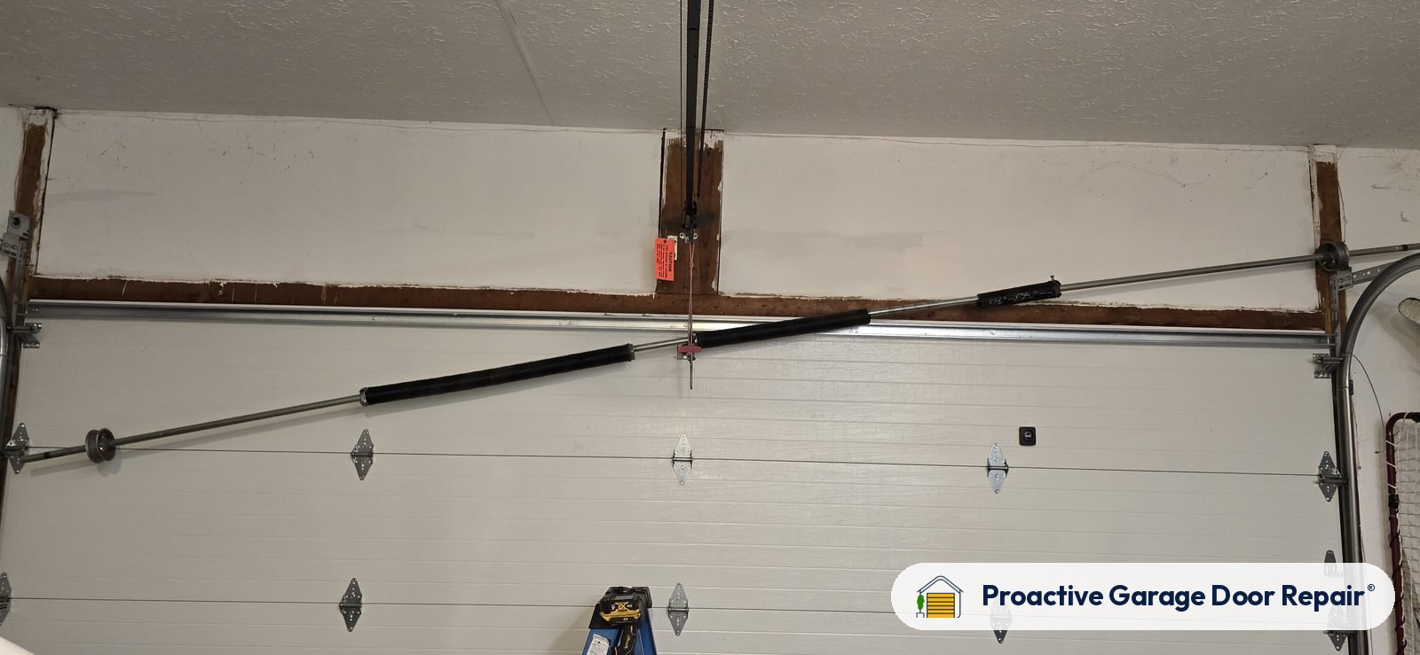 Garage door springs replaced and adjusted by Proactive Garage Door Repair
