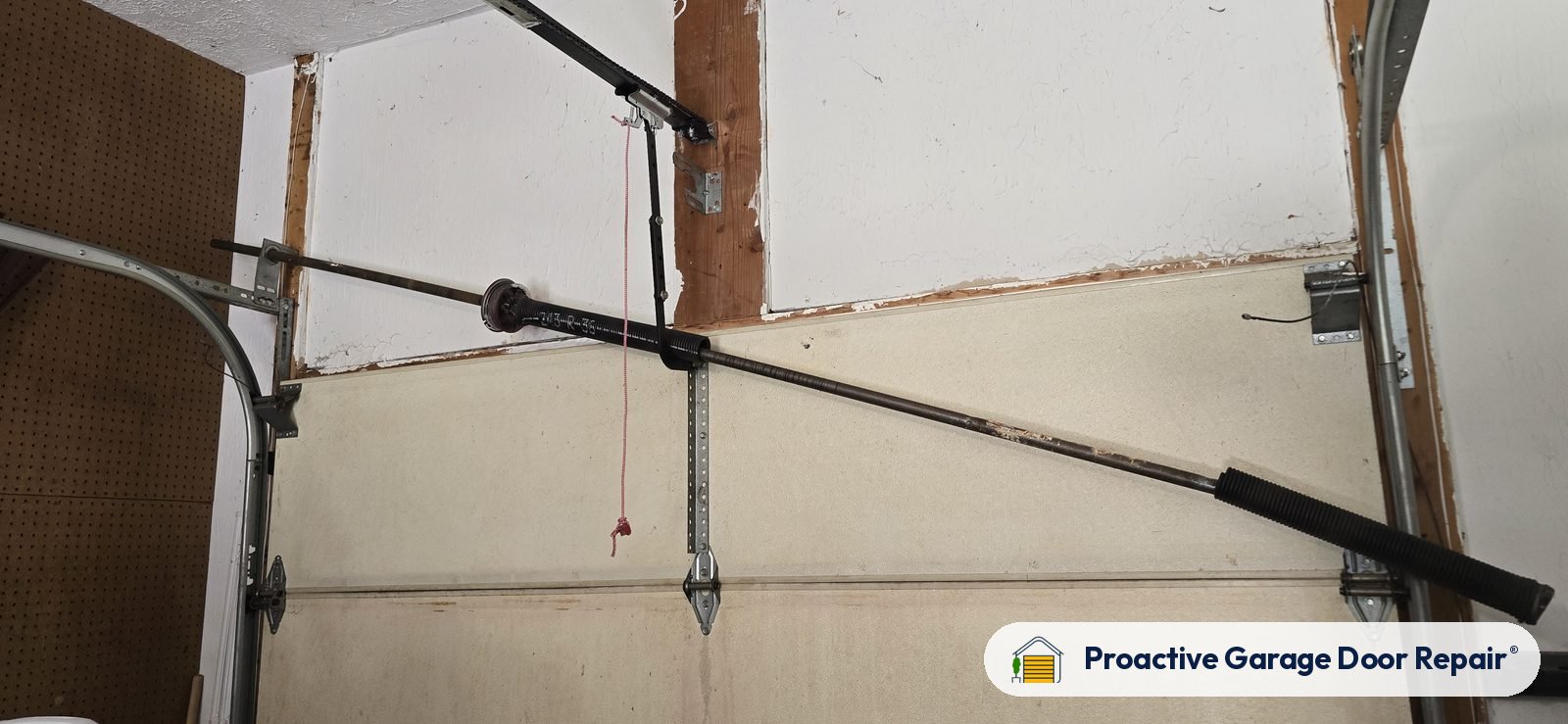 Garage door springs replaced and adjusted by Proactive Garage Door Repair in Avon, Ohio