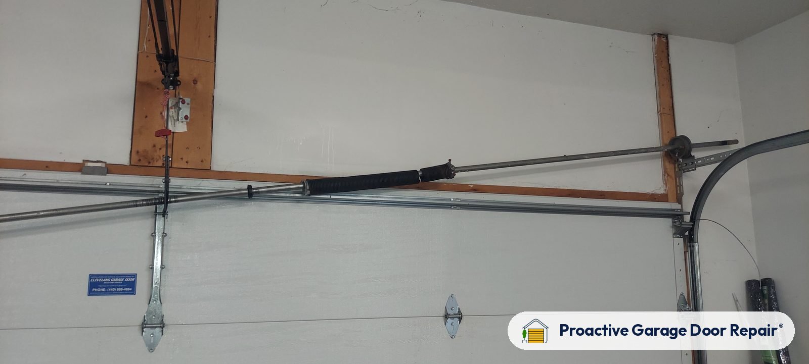 Garage door springs replaced and adjusted by Proactive Garage Door Repair in Olmsted Falls, Ohio