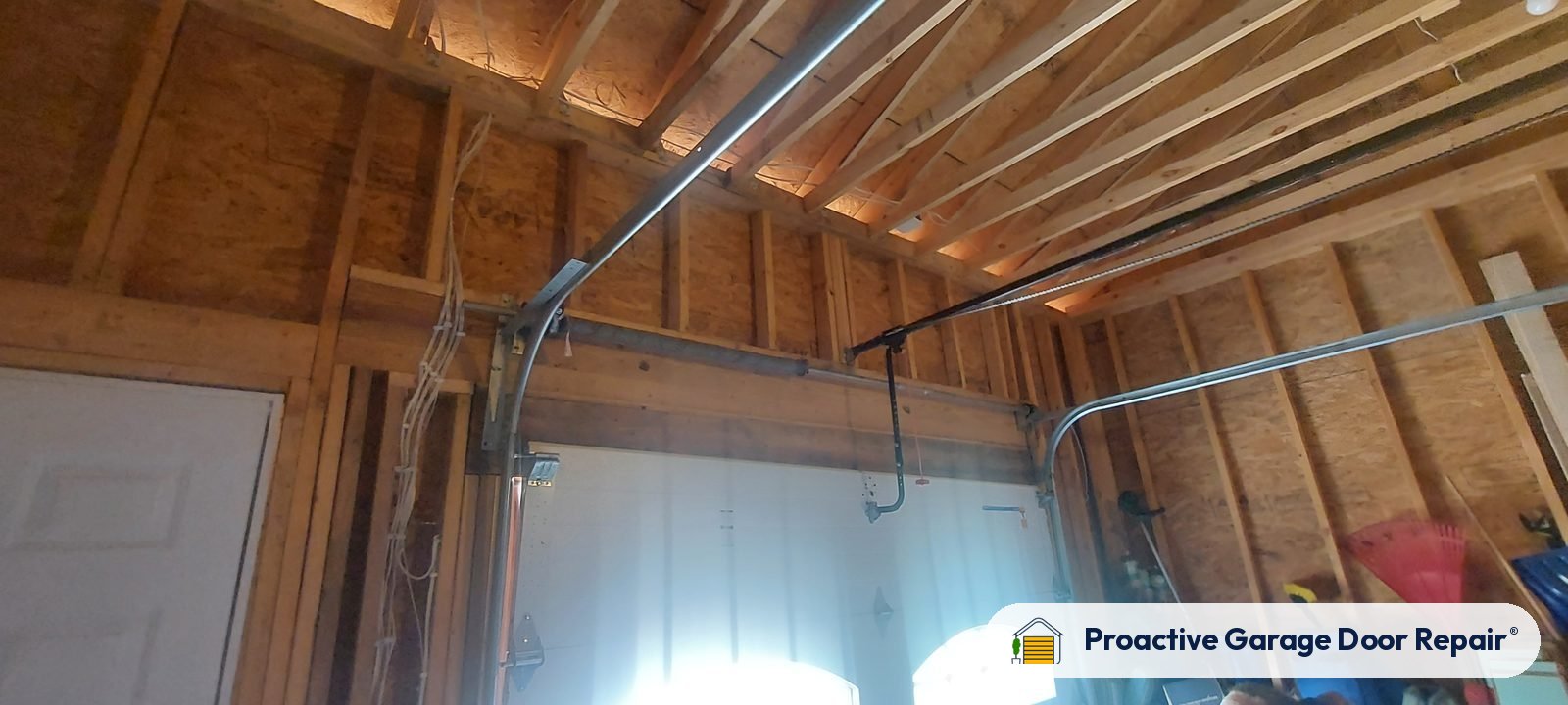 Garage door track, rollers and hinges, Proactive Garage Door Repair job