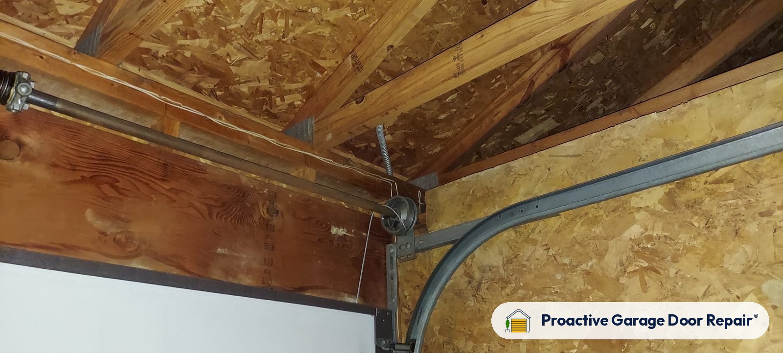 Garage door track, rollers and hinges, Proactive Garage Door Repair job