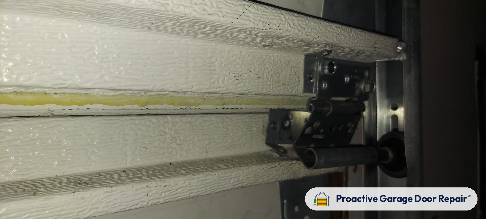 Garage door track, rollers and hinges, Proactive Garage Door Repair job