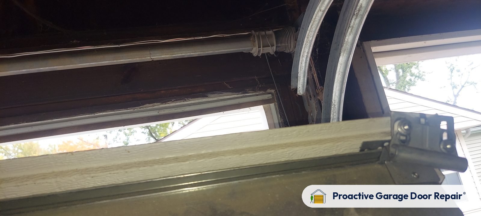 Garage door track, rollers and hinges, Proactive Garage Door Repair job