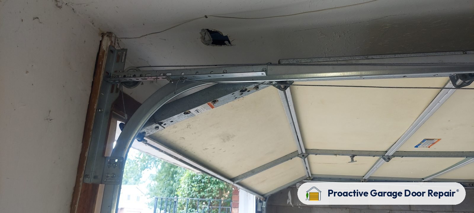 Garage door track, rollers and hinges, Proactive Garage Door Repair job, photo 2