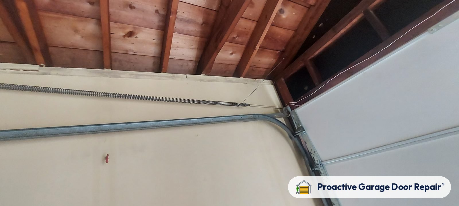 Garage door track, rollers and hinges, Proactive Garage Door Repair job, photo 2