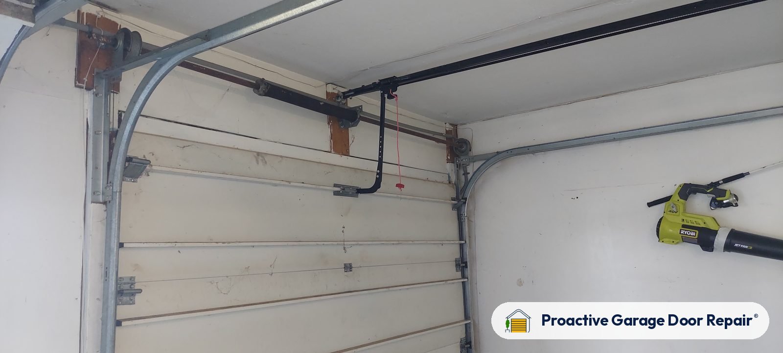 Garage door track, rollers and hinges, Proactive Garage Door Repair job