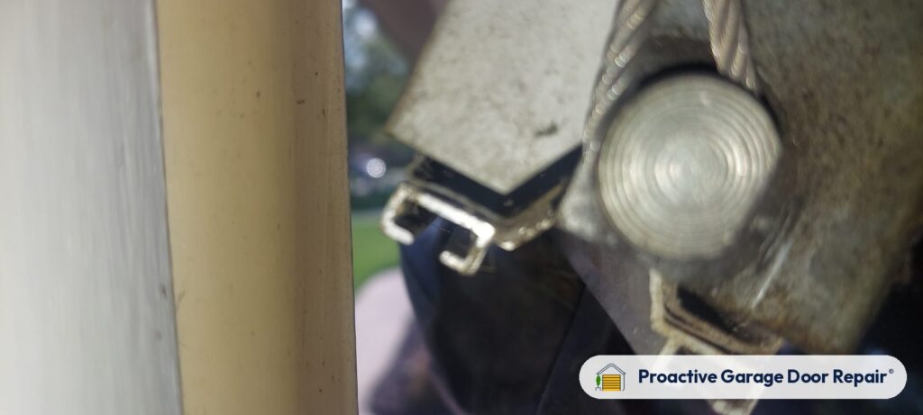 Garage door track, rollers and hinges, Proactive Garage Door Repair job