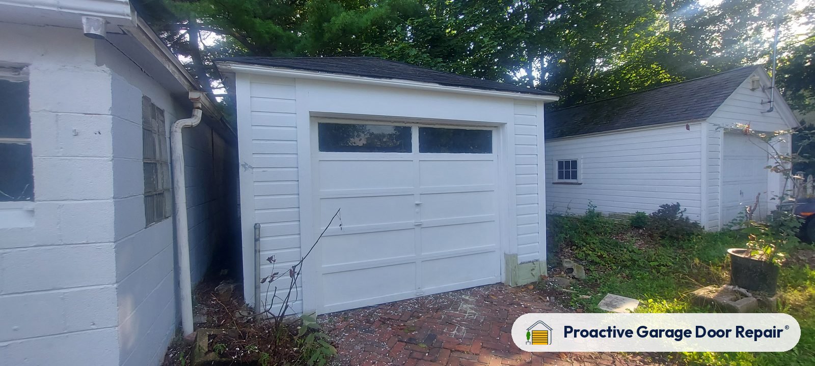 Residential garage door on a Proactive Garage Door Repair job