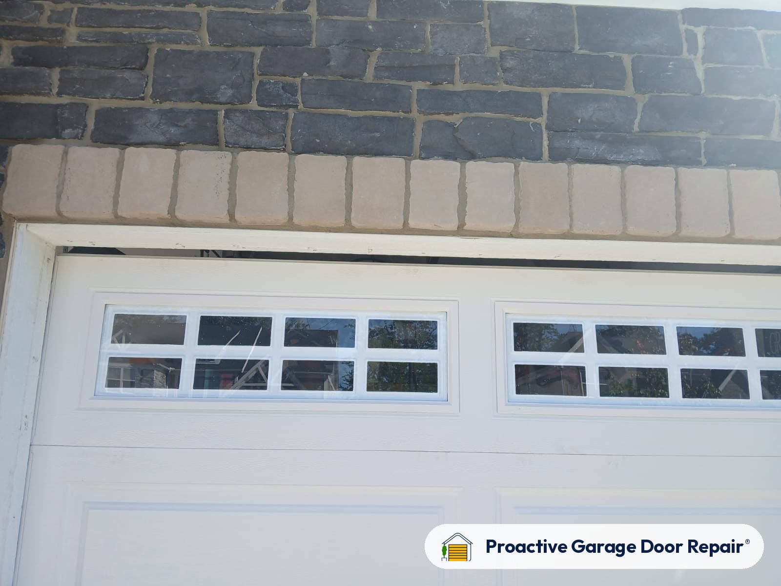 Residential garage door on a Proactive Garage Door Repair job
