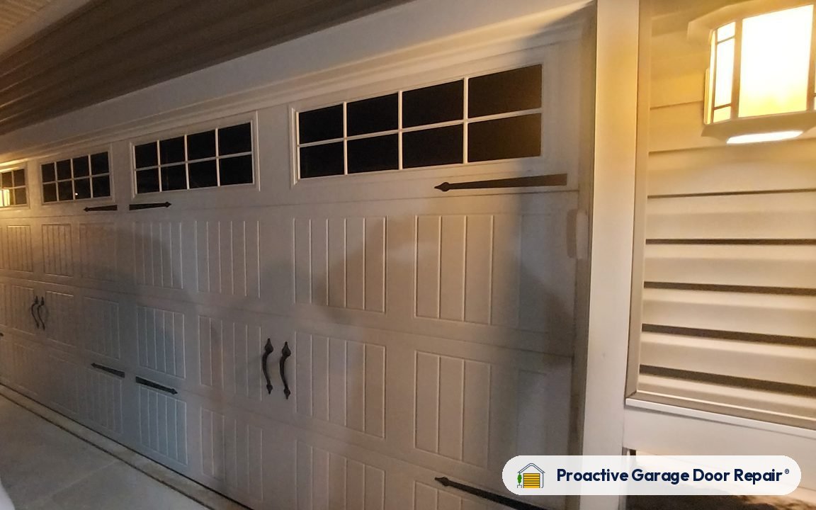 Residential garage door on a Proactive Garage Door Repair job