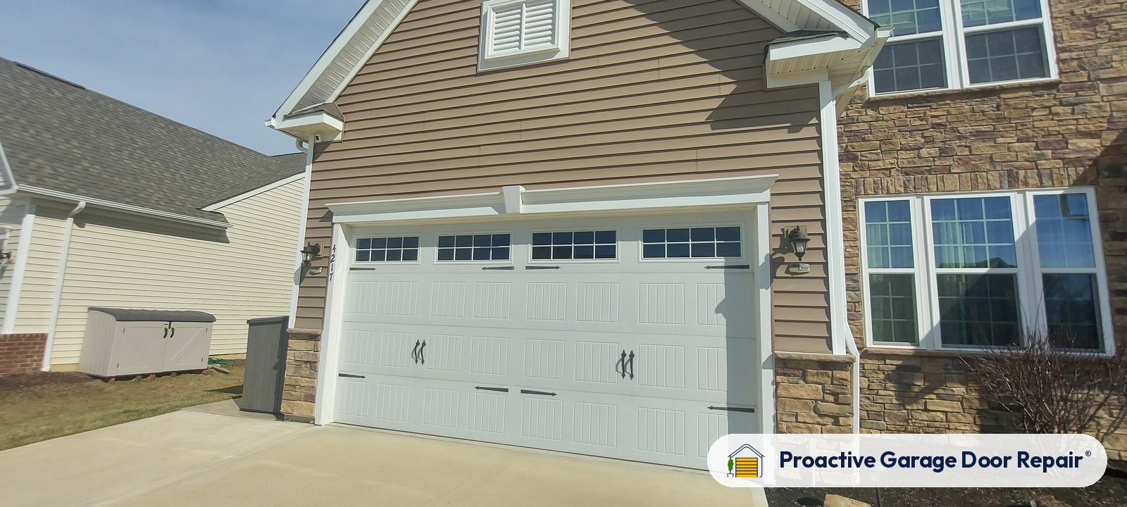 Residential garage door on a Proactive Garage Door Repair job, photo 2