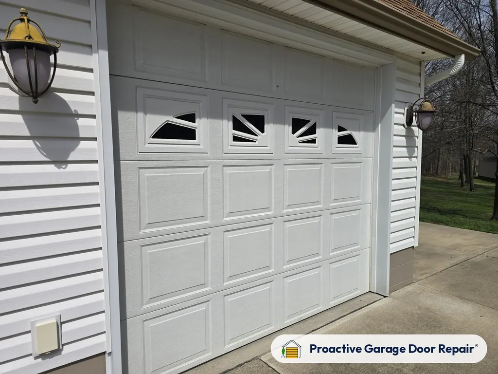 Residential garage door on a Proactive Garage Door Repair job